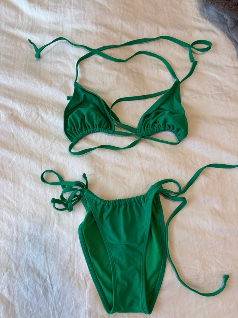 Green Triangle Bikini Set